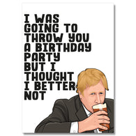 Throw a Birthday Party Boris Card